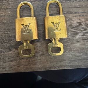 Louis Vuitton Brass Padlocks with Keys